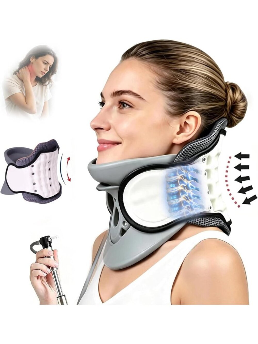 Adjustable Neck Stretcher for Spine Decompression & Pain Relief - Cervical